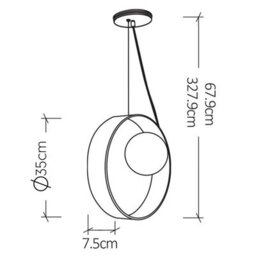 Luminosa Lighting Elstead Sfera Pendant Ceiling Light Teak - thumbnail 3