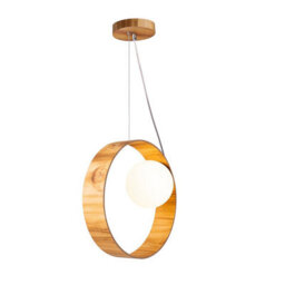 Luminosa Lighting Elstead Sfera Pendant Ceiling Light Teak