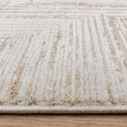Furniturebox Uk Savannah Cream Textured Cross Pattern Rug 160X230 - thumbnail 7