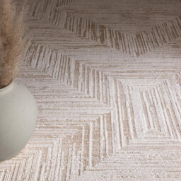 Furniturebox Uk Savannah Cream Textured Cross Pattern Rug 160X230 - thumbnail 6