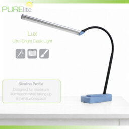 Purelite Lux Led Table Task Lamp Flexible 360 Degree Neck 910 Lumens Daylight - thumbnail 3