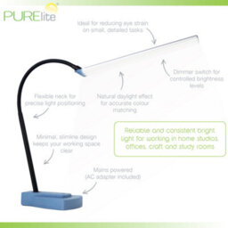 Purelite Lux Led Table Task Lamp Flexible 360 Degree Neck 910 Lumens Daylight - thumbnail 4