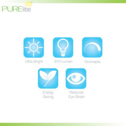 Purelite Lux Led Table Task Lamp Flexible 360 Degree Neck 910 Lumens Daylight - thumbnail 7