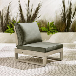 Furniturebox Brisa Wooden Garden Sofa Set - Solid Wood 8 Seat Corner L-Shaped Sofa Coffee Table - Limewash Patio Outdoor Sofa Set - thumbnail 9