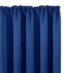"Deconovo Energy Saving Curtains Pencil Pleat Curtains Solid Blackout Curtains For Living Room W55""x L87"" Royal Blue One Pair" - thumbnail 8