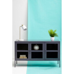 Orsina Industrial Three Door Grey Metal Sideboard, Adjustable Mid Century Sideboard, Versatile Modern Sideboard - thumbnail 6