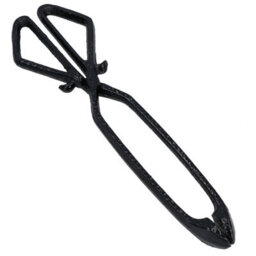 AB Tools Straight Log Tongs Cast Iron Metal Fireplace Firepit Wood Coal Heavy Duty Scissor - thumbnail 1