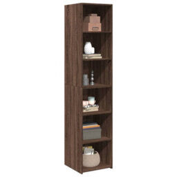 Berkfield Highboard Brown Oak 40X41X185 Cm Engineered Wood - thumbnail 3