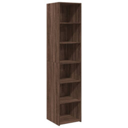 Berkfield Highboard Brown Oak 40X41X185 Cm Engineered Wood - thumbnail 2