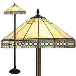 Belofay Stained Glass Handmade Mission Tiffany Floor Lamps For Living Room, Bedroom, And Lounge (16-Inches) - thumbnail 2