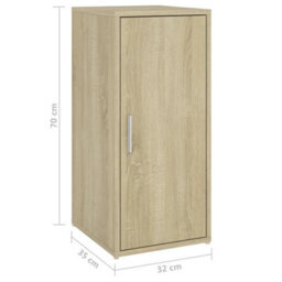 Vidaxl Shoe Cabinet Sonoma Oak 32X35X70 Cm Engineered Wood - thumbnail 3