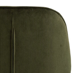 Wyld Haus Larkwood Set Of 4 Olive Green Corduroy Dining Chairs With Matt Black Legs - thumbnail 5