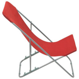 Berkfield Folding Beach Chairs 2 Pcs Steel And Oxford Fabric Red - thumbnail 4