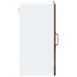 Berkfield Durable Kitchen Wall Cabinet With Glass Door Kalmar Smoked Oak Engineered Wood - thumbnail 7