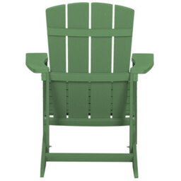 Beliani Garden Chair Green Weatherproof Modern Wood-Look - Wide Armrests, Angled Back, Contoured Seat - thumbnail 5