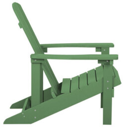 Beliani Garden Chair Green Weatherproof Modern Wood-Look - Wide Armrests, Angled Back, Contoured Seat - thumbnail 4