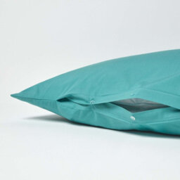 Homescapes Teal Egyptian Cotton V Shaped Pillowcase 200 Tc - thumbnail 4