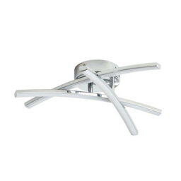 First Choice Lighting Set Of 2 Yardley Led Chrome Opal Flush Ceiling Lights - thumbnail 3