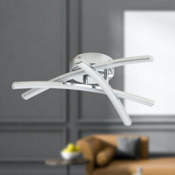 First Choice Lighting Set Of 2 Yardley Led Chrome Opal Flush Ceiling Lights - thumbnail 7