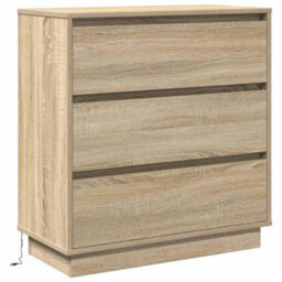 Berkfield Bedside Cabinet With Led Sonoma Oak 71X34,5X75 Cm Engineered Wood - thumbnail 2