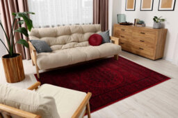 RugsX Orient 6039 Carpet Burgundy Black Frame, Rosette, Oriental, With Fringes 250X350 Cm - thumbnail 5