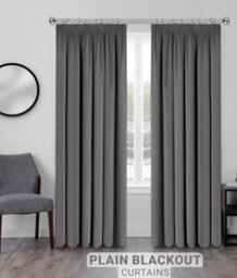 Ameha Dark Grey 230 Gsm Plain Thermal Insulated Energy Efficient Blackout Pencil Pleat Curtain Pair 90''x72'' Home Decor Uk - thumbnail 9