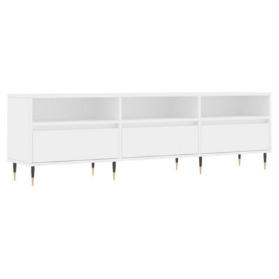 Berkfield Sturdy Tv Cabinet White 150X30X44.5 Cm Engineered Wood - image 1