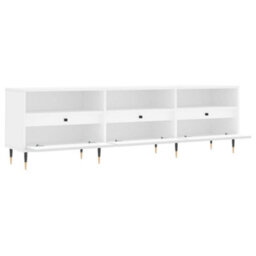 Berkfield Sturdy Tv Cabinet White 150X30X44.5 Cm Engineered Wood - thumbnail 6