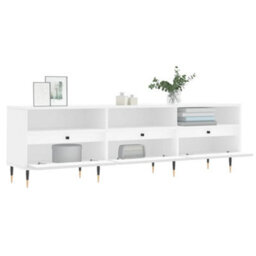 Berkfield Sturdy Tv Cabinet White 150X30X44.5 Cm Engineered Wood - thumbnail 4