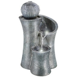 Geezy Ball On Top Water Feature Outdoor Indoor Led Fountain Waterfall Garden Decor - thumbnail 1