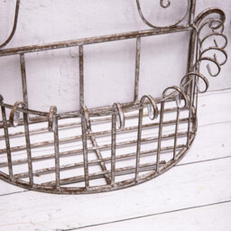 Annibells Large Antique Metal Ornate Vintage Wall Baskets (17028) - Large - thumbnail 3