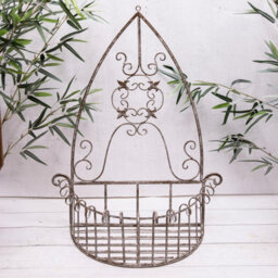 Annibells Large Antique Metal Ornate Vintage Wall Baskets (17028) - Large - thumbnail 1
