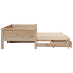 Berkfield Daybed With Trundle And Drawers Without Mattress 90X190 Cm Single - thumbnail 6