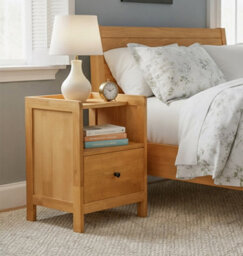 Hallowood Furniture Aston Bedside Table With Open Shelf 40X35 - thumbnail 3