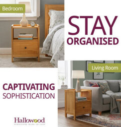 Hallowood Furniture Aston Bedside Table With Open Shelf 40X35 - thumbnail 6