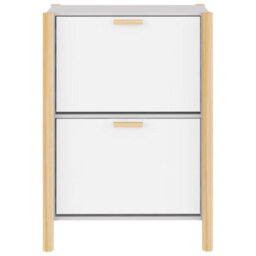 Berkfield Shoe Cabinet White 57.5X33X80 Cm Engineered Wood - thumbnail 6