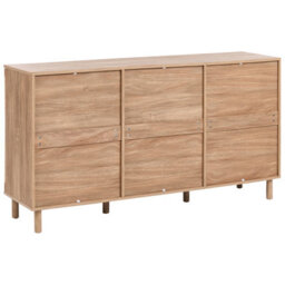 Wyld And Coco Brandique 3-Door Sideboard 150Cm Brown Particle Board With Paper Rope - thumbnail 8