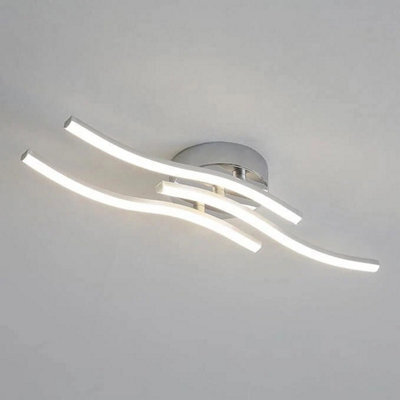 18W Led Ceiling Light 3 Wave 4000K Natural Modern Chandelier Living Room Bedroom - image 1