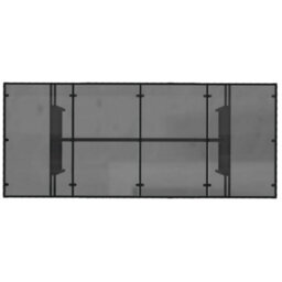 Walplus Garden Table With Glass Top Black 190X80X74 Cm Poly Rattan - thumbnail 7