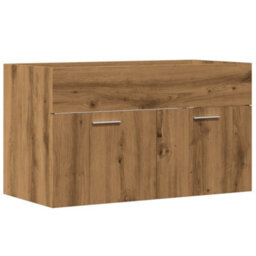 Berkfield Bathroom Sink Cabinet Artisan Oak 90X38.5X46 Cm Engineered Wood - thumbnail 2