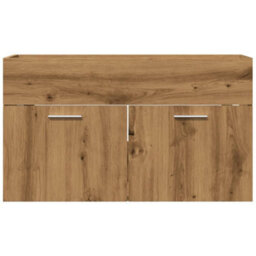 Berkfield Bathroom Sink Cabinet Artisan Oak 90X38.5X46 Cm Engineered Wood - thumbnail 4