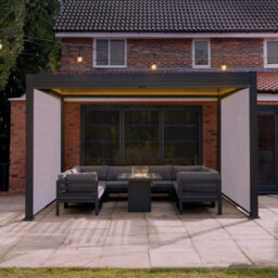 MonsterShop Aluminium Pergola With Blinds & Led Lights - 4M X 3M - thumbnail 8