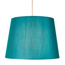 Happy Homewares Traditionally Designed Medium 12 Drum Lamp Shade In Sleek Teal Faux Silk Fabric - thumbnail 2