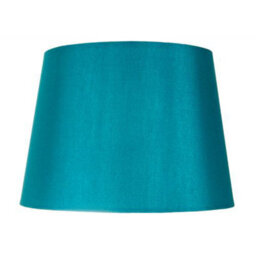 Happy Homewares Traditionally Designed Medium 12 Drum Lamp Shade In Sleek Teal Faux Silk Fabric