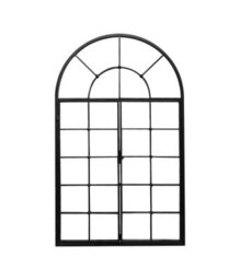 Aspect Furniture Arched Window Wall Mirror,metal Window Pane Mirror,black,70X3X115Cm - thumbnail 3