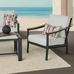 Xample Agio Stinsley 4-Piece Outdoor Deep Seating Set Aluminium Frames, Sintered Stone Coffee Table, Sunbrella Cushions + Cover - thumbnail 3