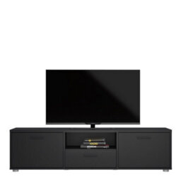 Furniture To Go Media Tv-Unit With 2 Doors + 1 Drawer 147 Cm Black - thumbnail 9
