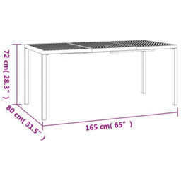 Berkfield Garden Table Anthracite 165X80X72 Cm Steel - thumbnail 7