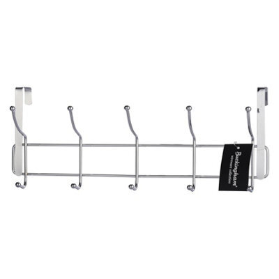 Buckingham Wall-Mounted Coat Hook 10 Hook Coat Hanger Chrome Premium Quality - image 1