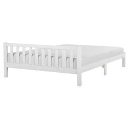 Beliani Bed Pine Wood Florac 160 X 200 Cm (Eu King Size) White - thumbnail 5